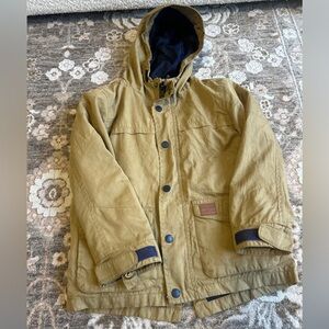 Mango Kids Olive Green Hooded Raincoat